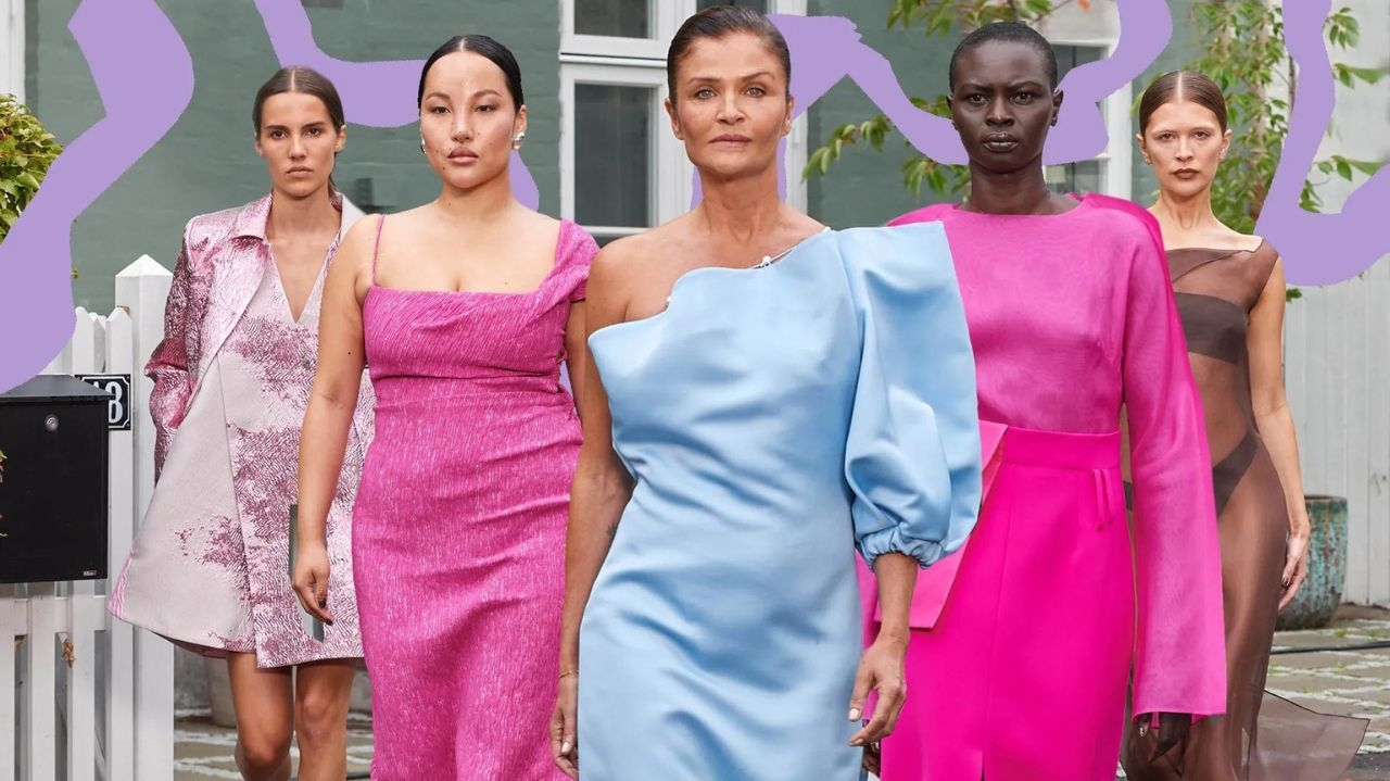 Aos 54 anos de idade, modelo Helena Christensen faz aparição na Copenhagen Fashion Week