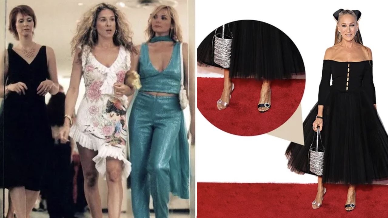 Sarah Jessica Parker veste sapatos em homenagem a Carrie Bradshaw