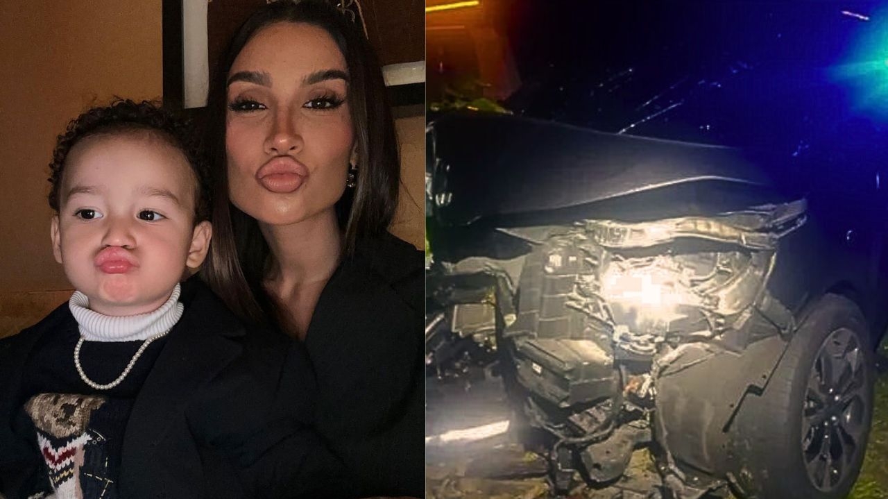 Cris, filho de Bianca Andrade, recebe alta do hospital após acidente de carro