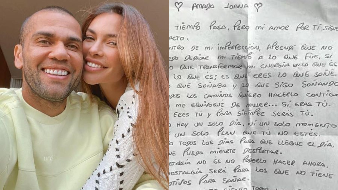 Daniel Alves, acusado de estupro, envia carta para sua mulher