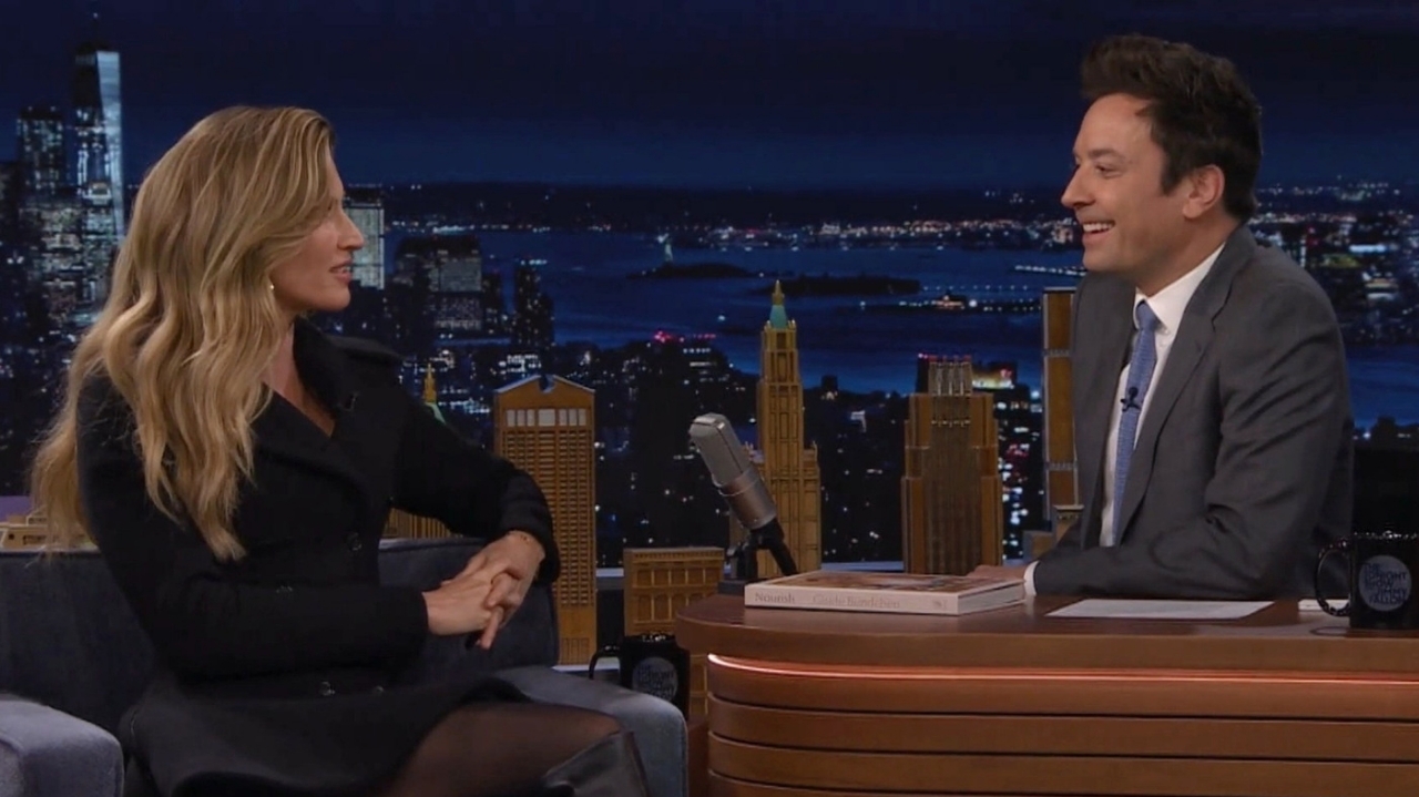 Gisele Bündchen faz Jimmy Fallon falar em português e adivinhar tradução de palavras