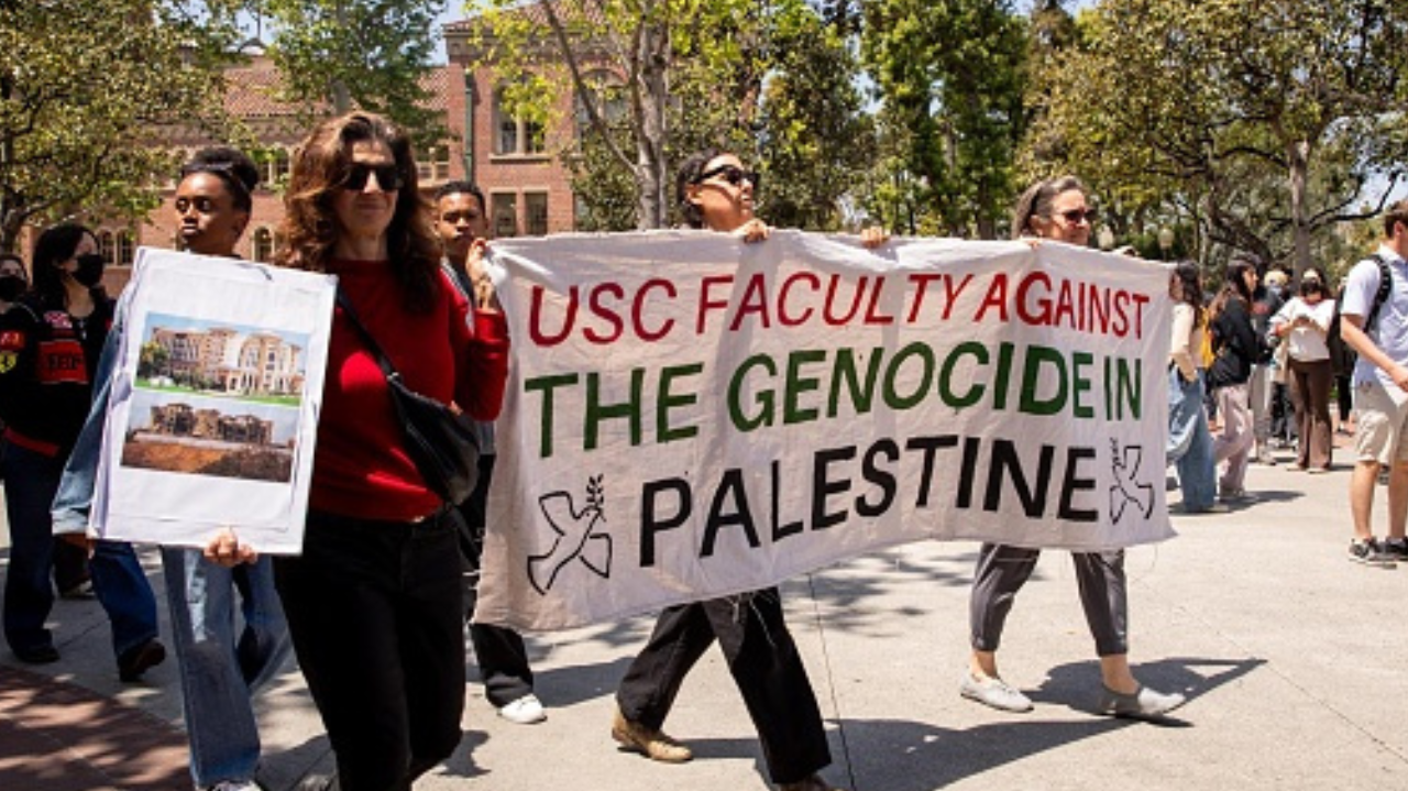 Protesto em apoio à palestina termina com universitários presos