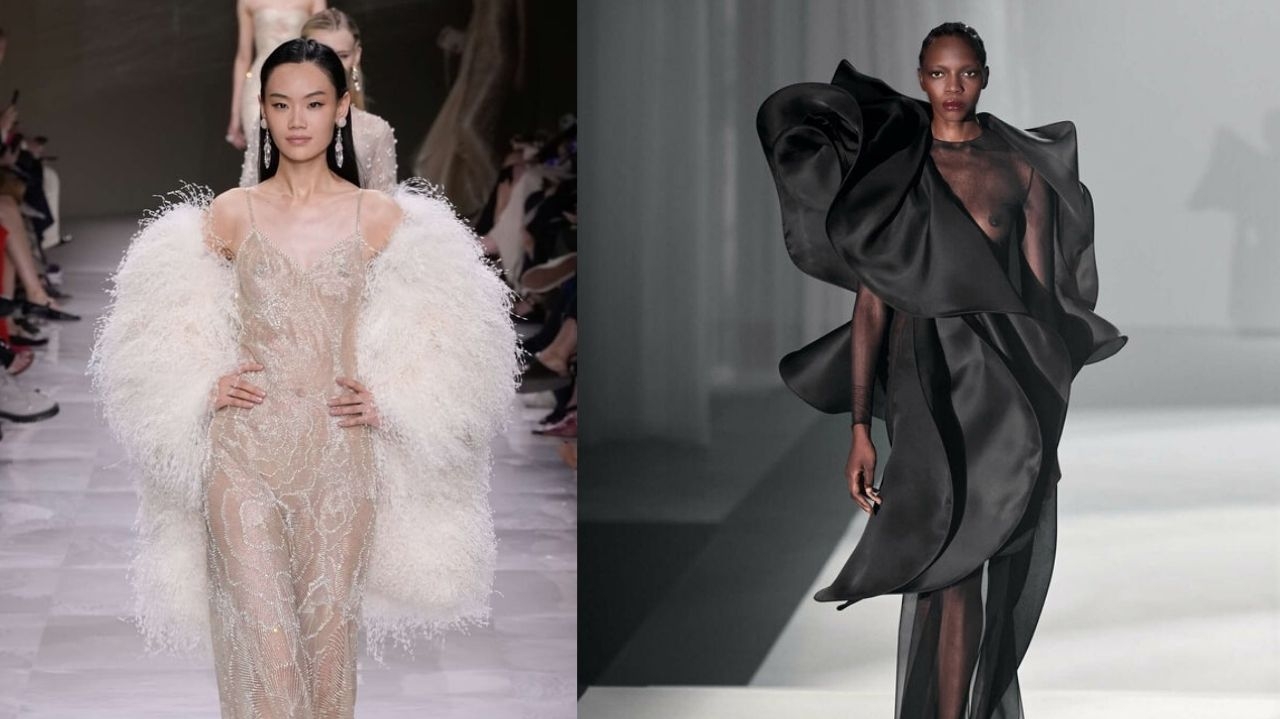 Giorgio Armani e Stephane Rolland exploram a alta-costura em Paris