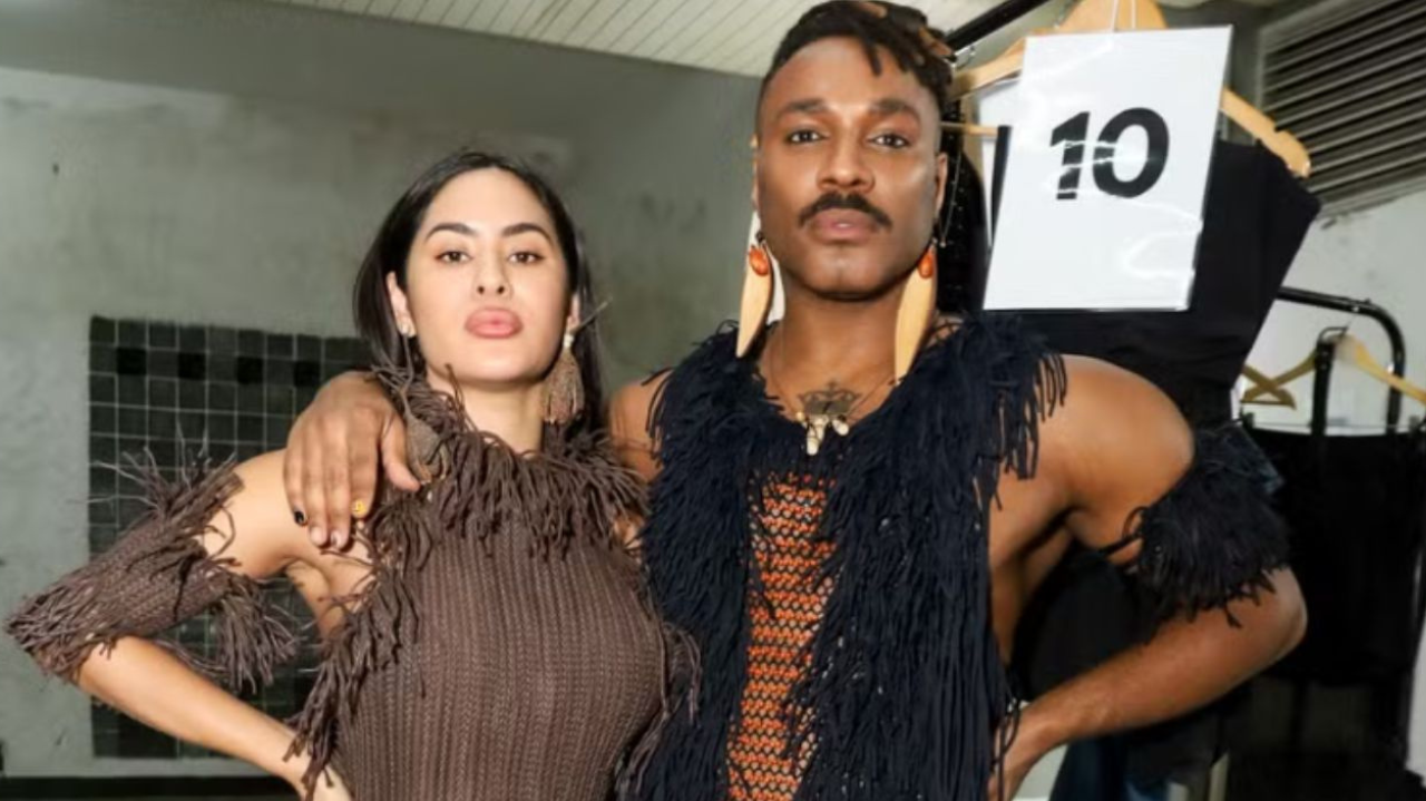 Ex-BBBs Isabelle Nogueira e Fred Inácio Nicácio são destaque em desfile