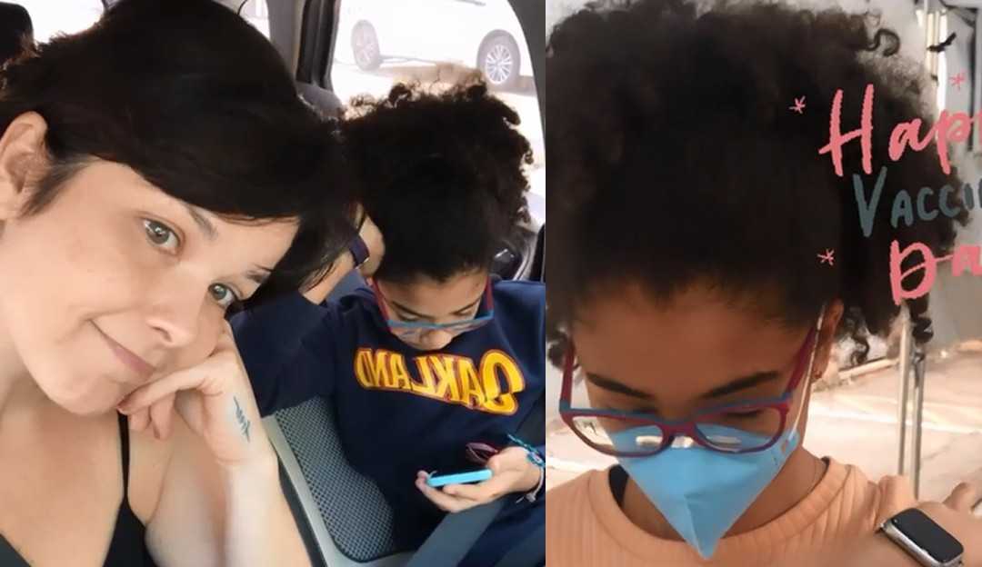 Samara Felippo comemora a vacinação da sua filha contra Covid-19