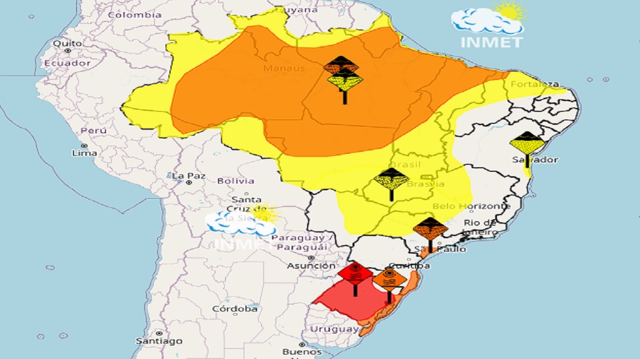 Brasil em alerta climático: onda de calor e chuvas fortes atingem diversas regiões
