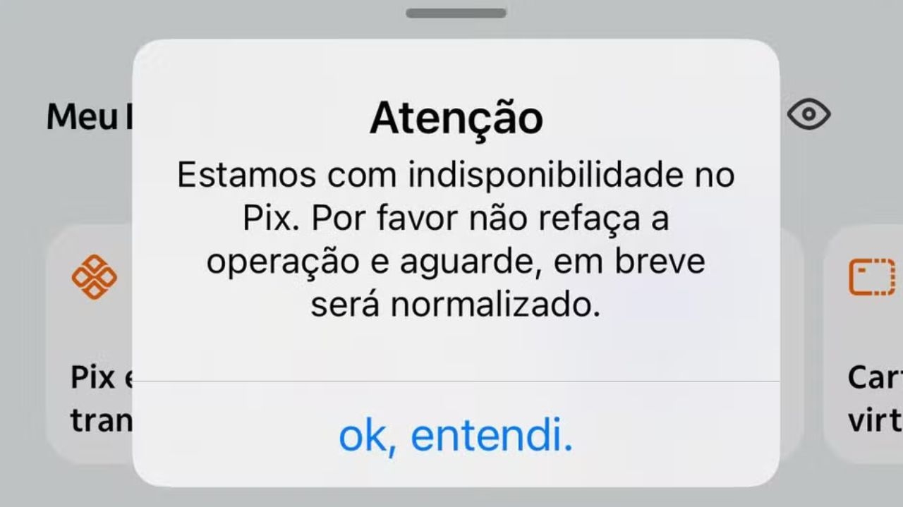 Banco Central avisa que a falha no Pix se deu por instabilidades momentâneas
