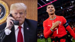 Cristiano Ronaldo envia presente esportivo e diplomático a Donald Trump