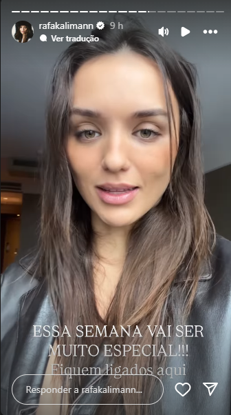 Rafa Kalimann anuncia chá revelação em storie no Instagram
