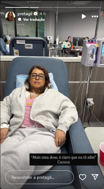 Preta Gil em tratamento nos EUA