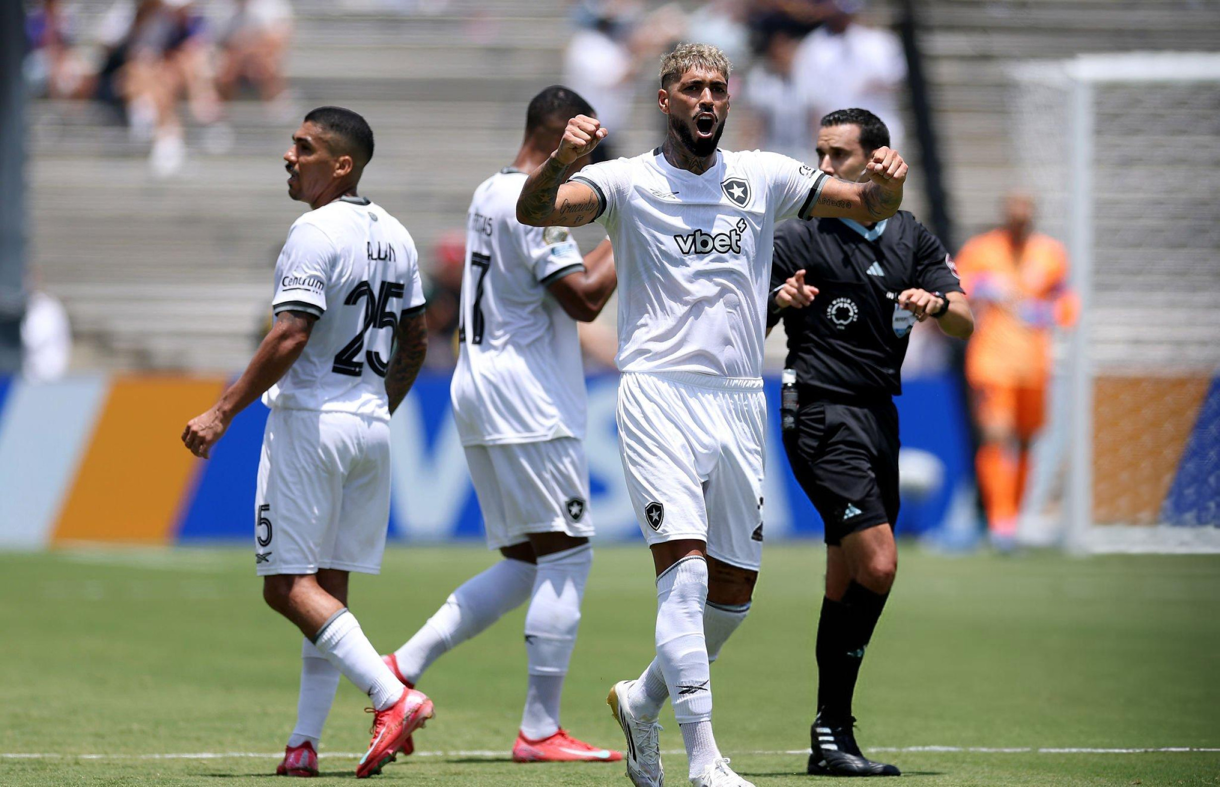 Jogadores do Botafogo comemorando a vitória | Reprodução/Stu Forster/Getty Images