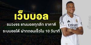 เว็บบอล ครบวงจร แทงบอลทุกลีก ราคาดี ระบบออโต้ ฝากถอนเร็วใน 10 วินาที