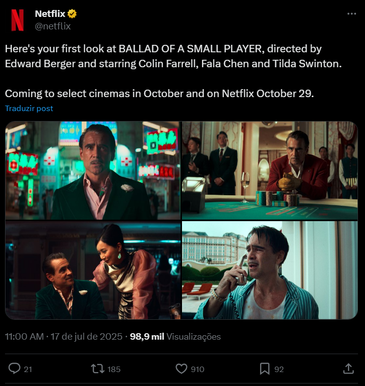 Netflix libera imagens teases do novo drama de Edward Berger