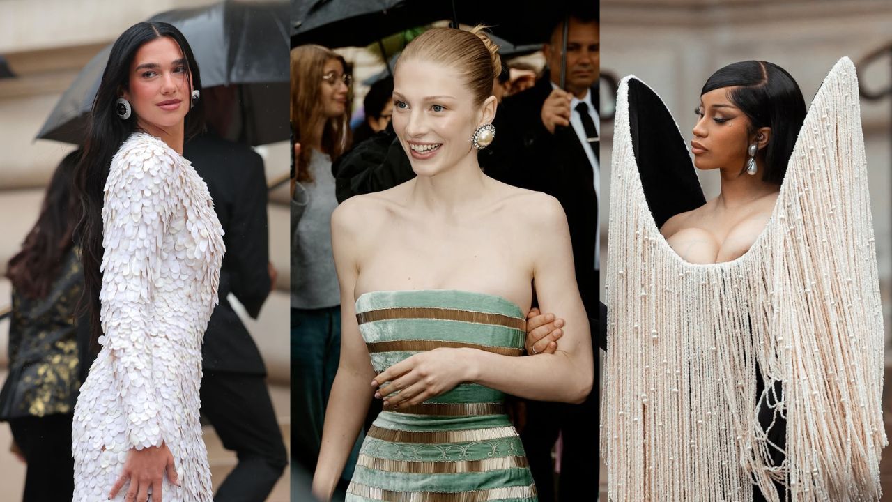 Dua Lipa, Hunter Schafer e Cardi B no desfile da Schiaparelli na semana de Alta Costura 2025 / Fotos: Reprodução/ Neil Mockford/Jacopo Raule/ Getty Imagens Embed