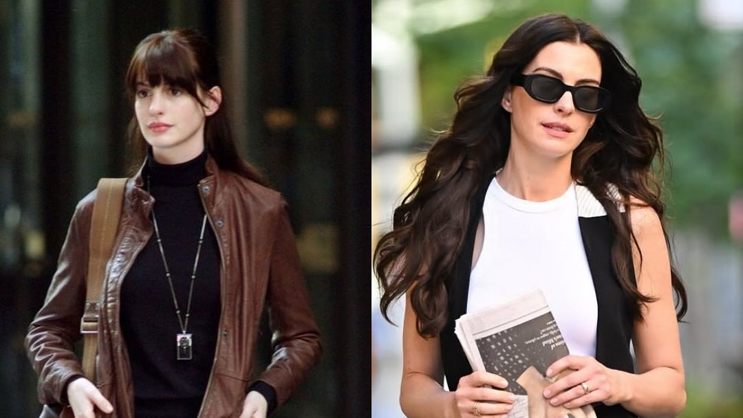 Anne Hathaway troca as botas icônicas de Andy Sachs por sandálias Chanel