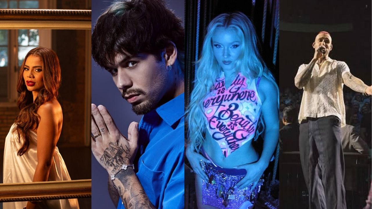 Lexa, Zé Felipe, Zara Larsson, Maroon 5 | Reprodução/Instagram/@lexa/@zefelipe/@maroon5/@zaralarsson