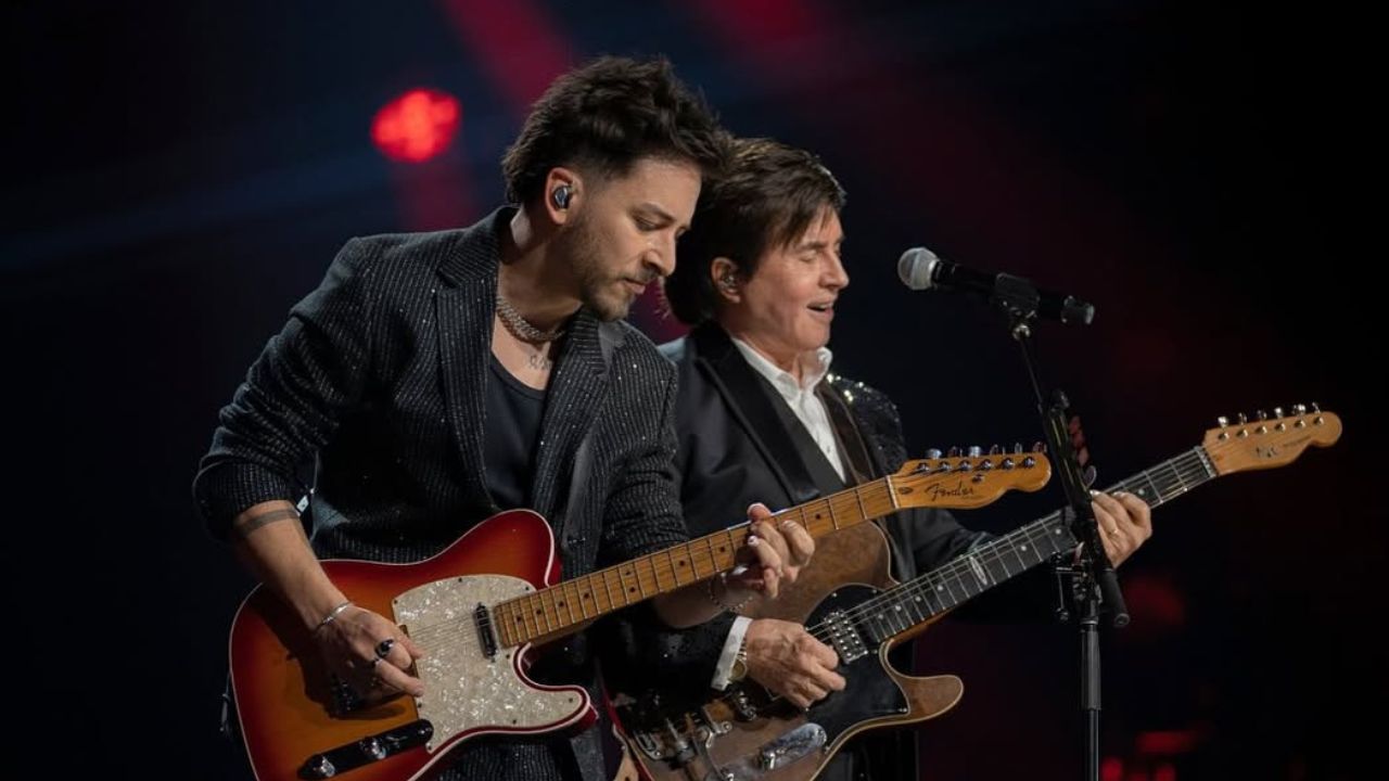 Junior LIma e Xororó durante show I Reprodução/ Instagram/ @xororooficial