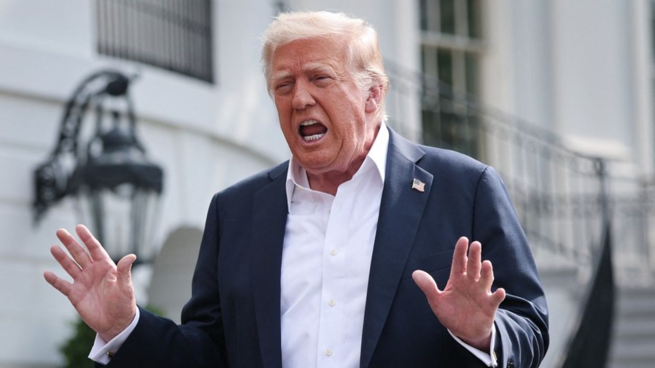 Trump em discurso | reprodução/ WIN MCNAMEE/Getty Images Embed