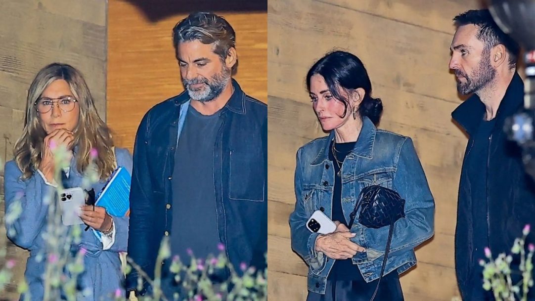 Jennifer Aniston e Courteney Cox e seus namorados