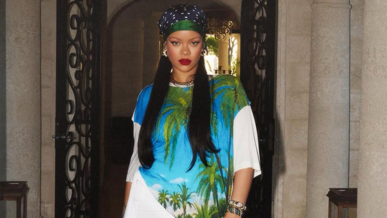 Rihanna redefine a moda gestante com look dos sonhos em tons pastel