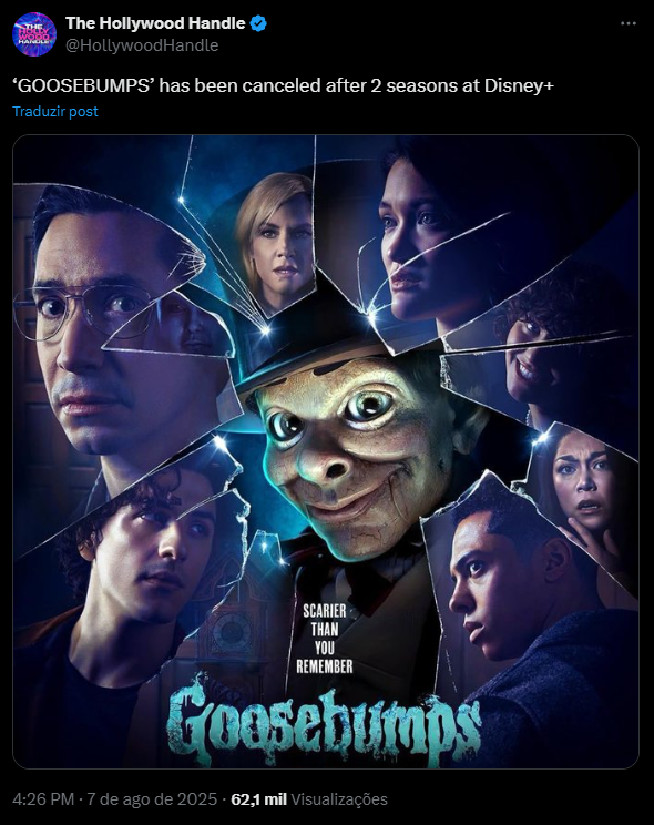 Pôster oficial da série do Disney+, Goosebumps