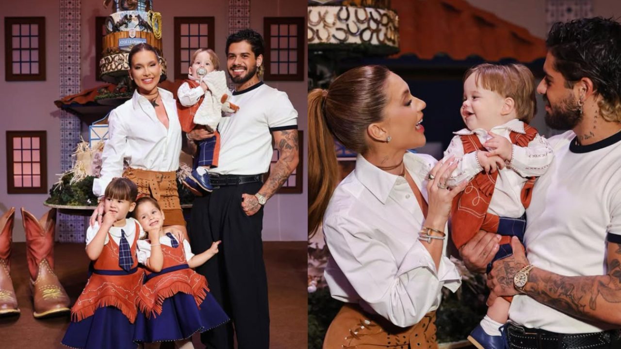 José Leonardo celebra 1º ano de vida com os pais Virginia e Zé Felipe