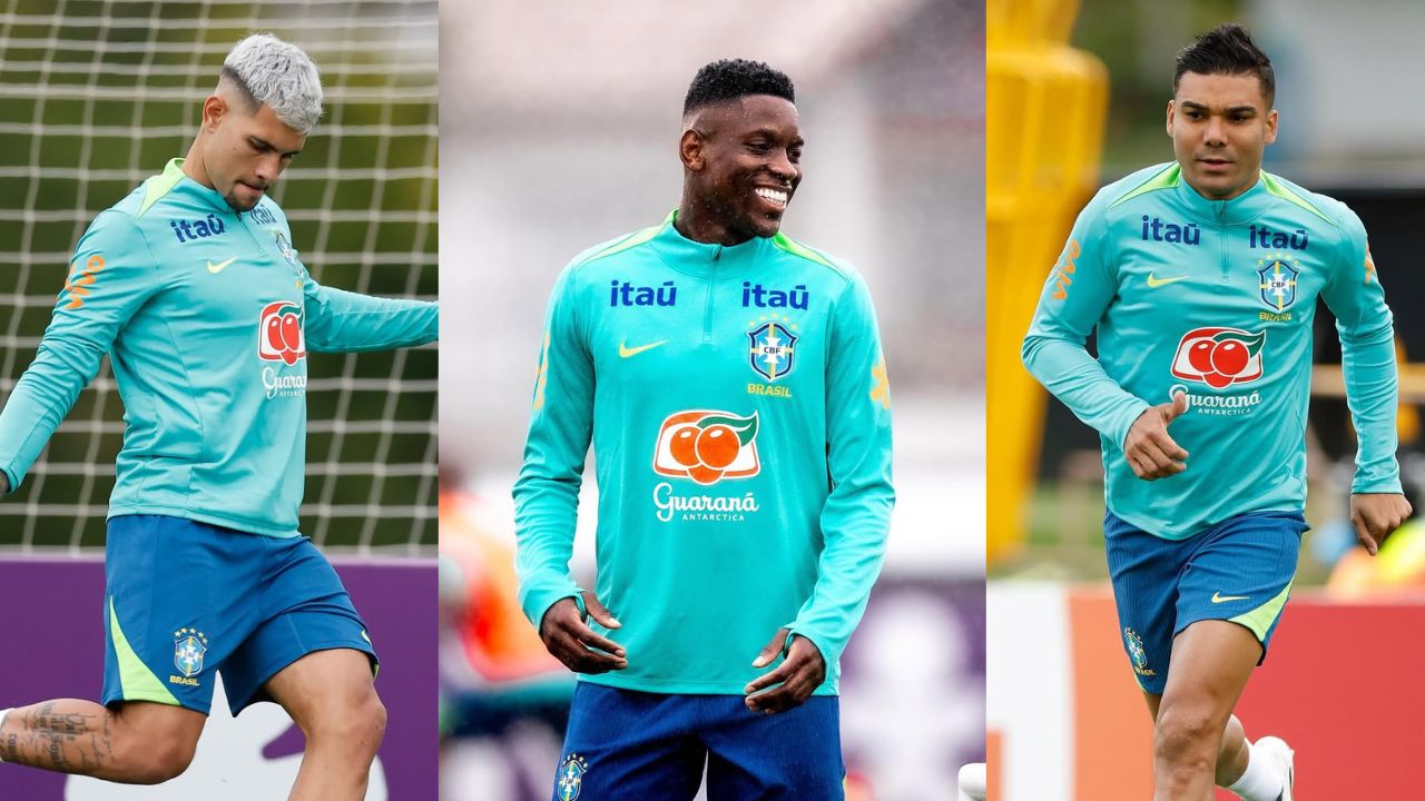 Bruno Guimarães, Luiz Henrique e Casemiro | Reprodução/Instagram/@brasil/@luizhenrique_07/@casemiro
