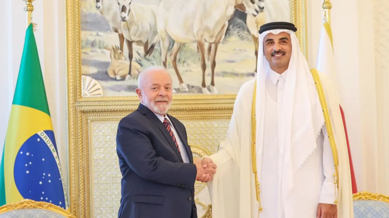 Lula e Tamin Bin Hamad | Reprodução/Veja/Ricardo Stuckert/PR