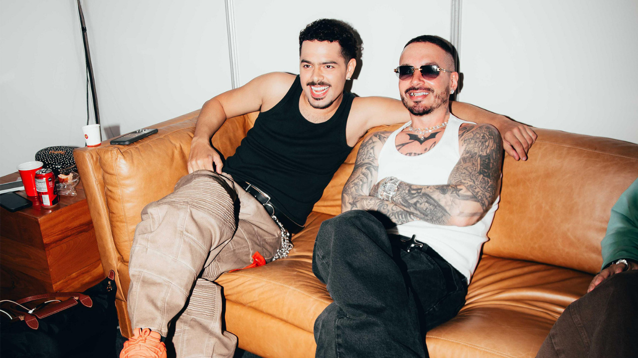 J Balvin e Pedro Sampaio nos bastidores do The Town | Reprodução/X/@thetownfestival