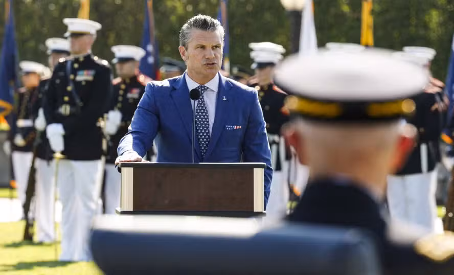 Pete Hegseth, Secretário da Guerra dos EUA I Reprodução/Kevin Dietsch/AFP