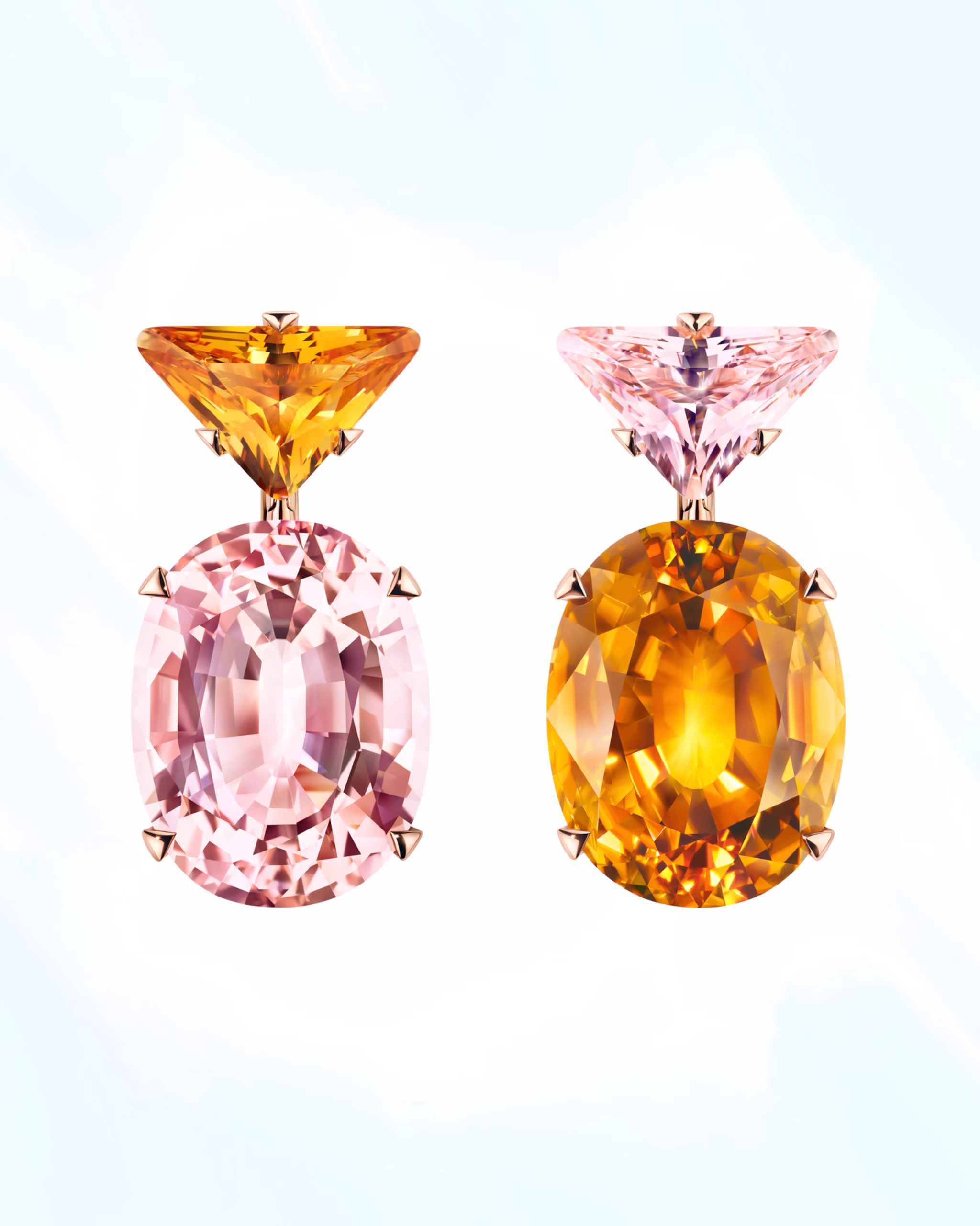 Brinco rosa e laranja