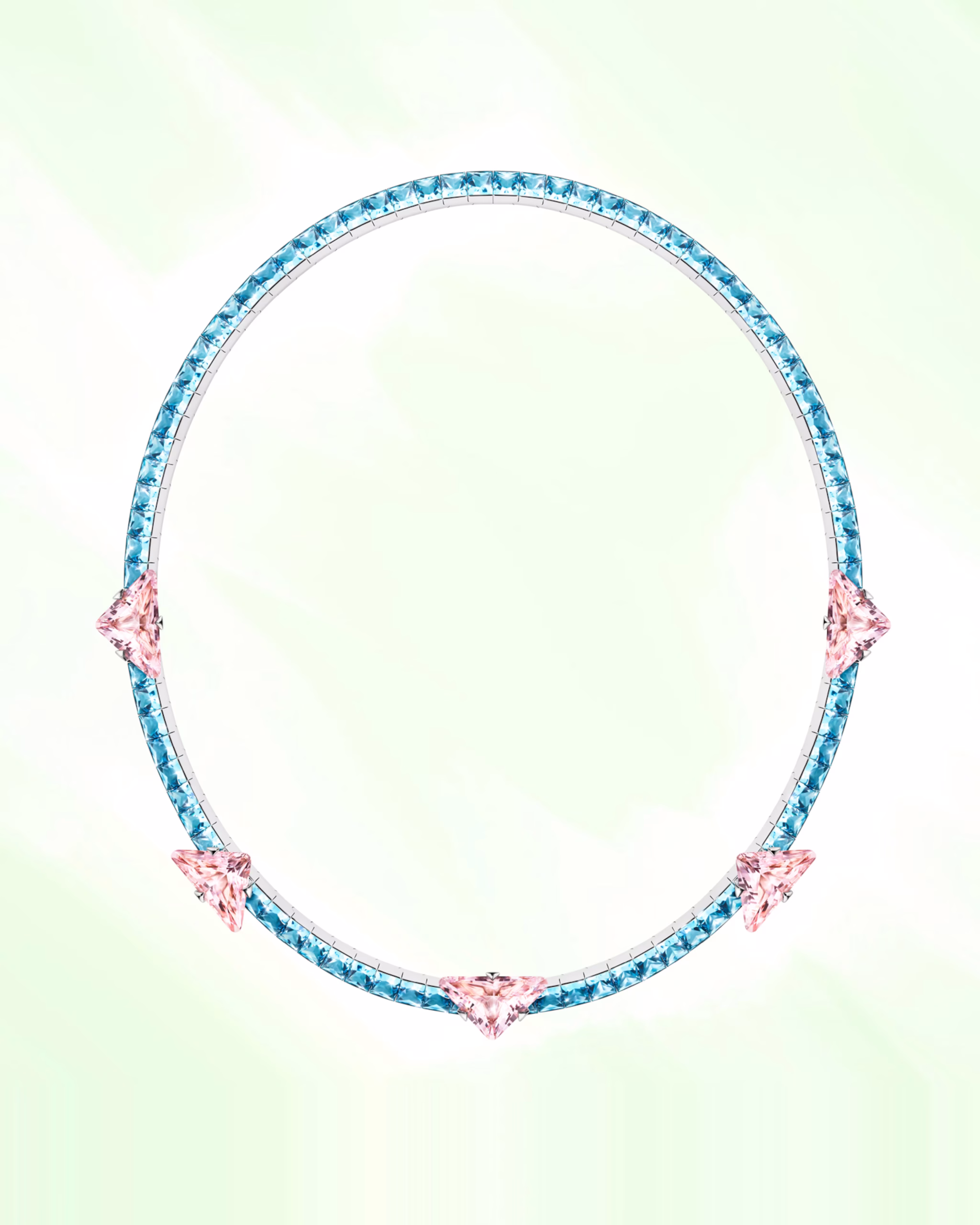 Colar azul e rosa