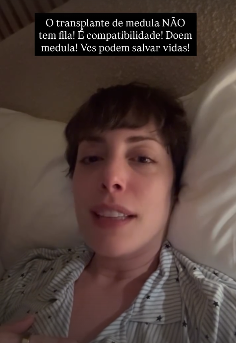 Stories de Fabiana Justus sobre transplante de medula