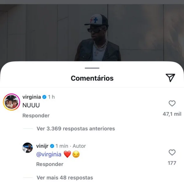 Interação entre Virginia E Vinicius JR
