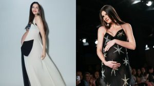 Camila Queiroz desfila com elegância e troca selinho com seu marido Camila Queiroz desfila com elegância e troca selinho com seu marido
