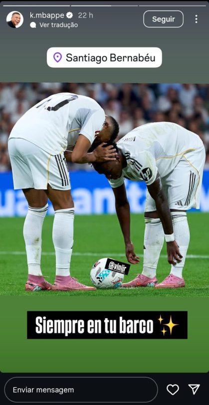 Mbappé e Vinícius Júnior 