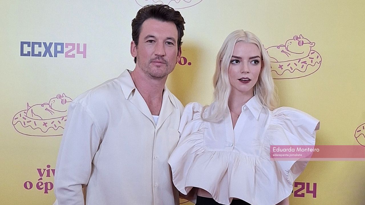 Miles Teller e Anya Taylor-Joy na CCXP24 | Foto: Eduarda Monteiro