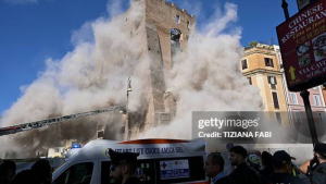 Parte de edifício em reforma em Roma desaba e deixa quatro feridos