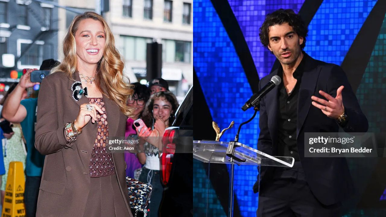 Blake Lively e Justin Baldoni | Reprodução/Aeon/Bryan Bedder/Getty Images Embed