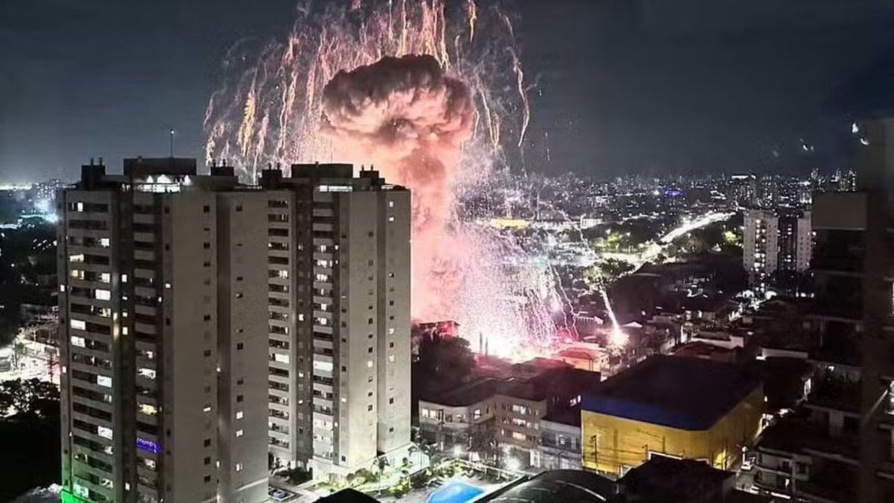 Explosão em galpão de fogos de artifício | Reprodução/Fábio Rubemar/Arquivo Pessoal