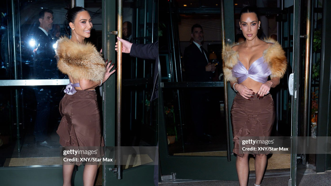 Kim Kardashian posa com decote e ironia em suas redes sociais