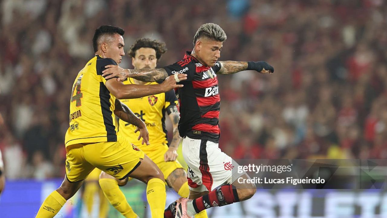 Partida entre Flamengo e Sport I Reprodução/ 	Lucas Figueiredo/ Getty Images E,bed