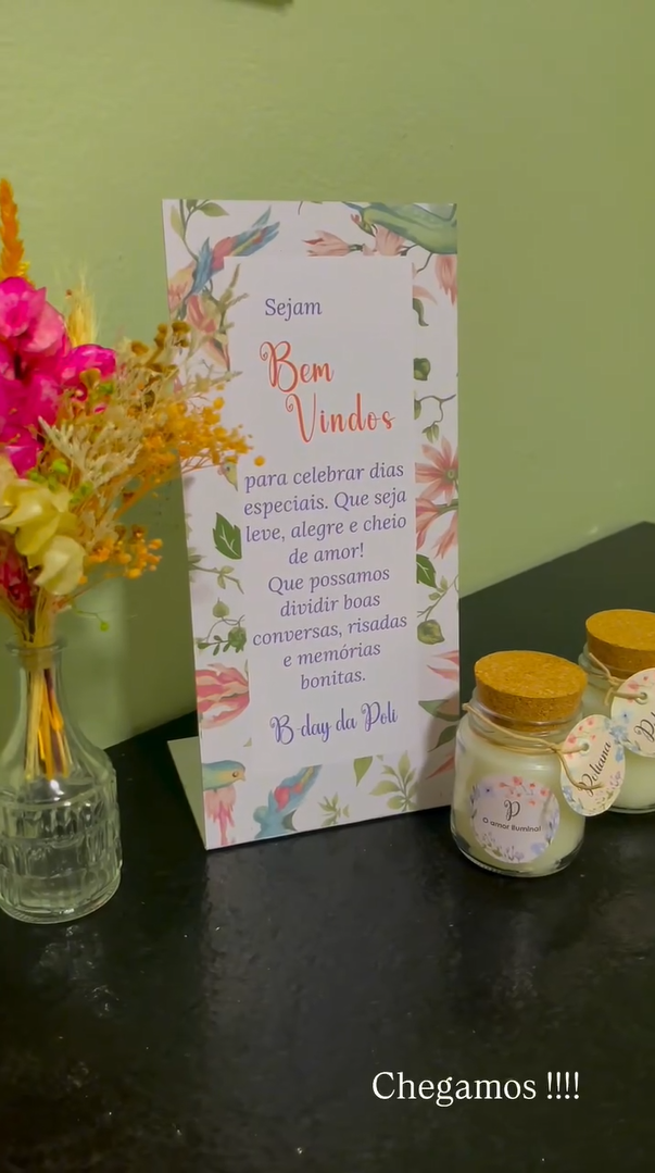 Detalhe da decoração de aniversário