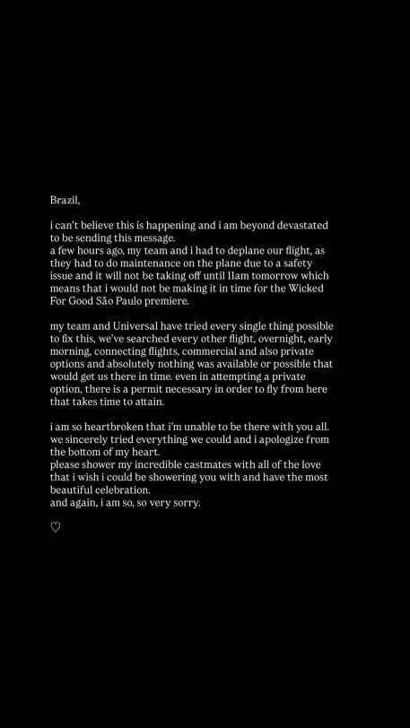 Pronunciamento de Ariana Grande