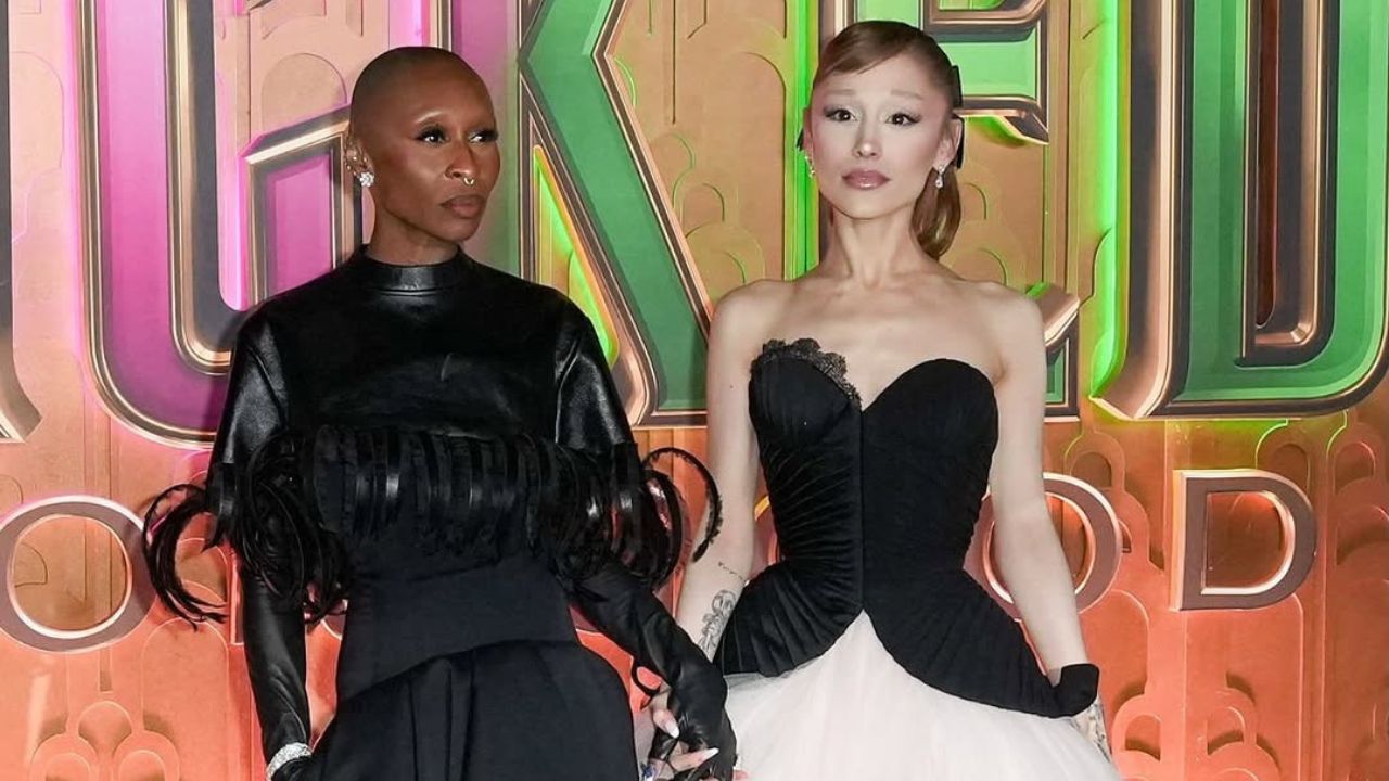 Ariana e Cynthia na última premiére de Wicked: parte 2 em NY  | Reprodução/Instagram/@infoarianabillie